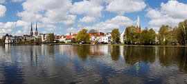 Lübeck Hansestadt - Panorama sur l'étang du moulin sur Frank Herrmann