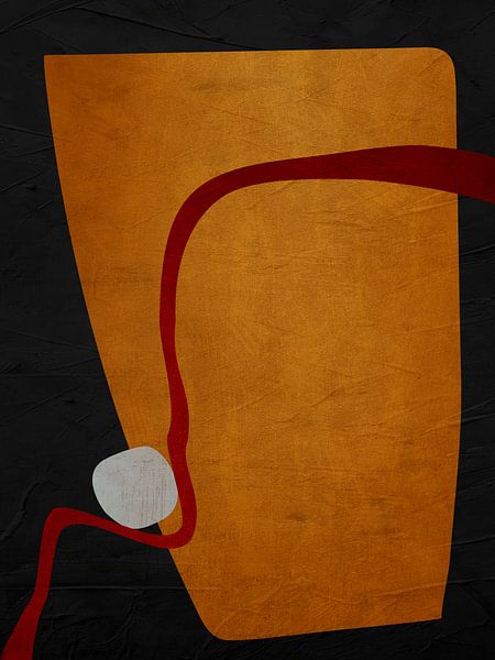 Organic geometric abstract art in earth tones by Online Arts