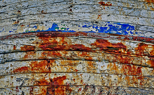 Maritime Textures in Blue and Rust