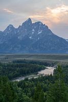 Grand Teton sunset view