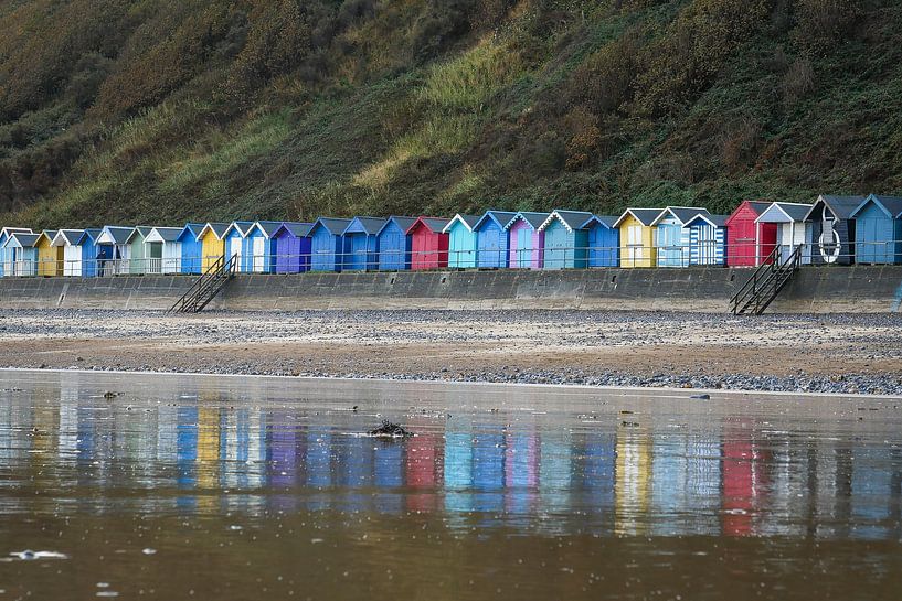 Strandhuisjes bij Cromer van Peet Romijn