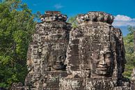 Boeddha gezichten, Bayon Angkor Thom, Cambodja van Rietje Bulthuis thumbnail