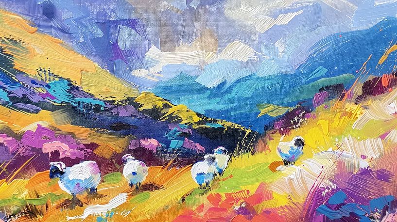 Colourful Meadow Landscape by ByNoukk