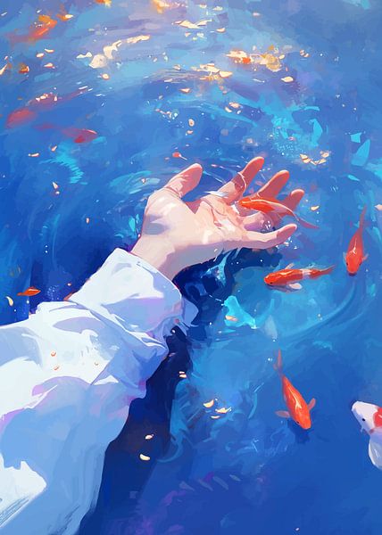 La main sur l'eau par MIROKKU