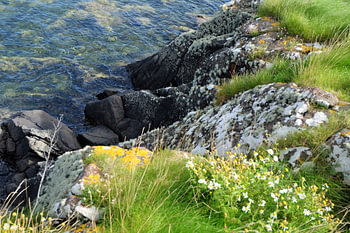 Schotland, de rotskust bij Isle of Bute