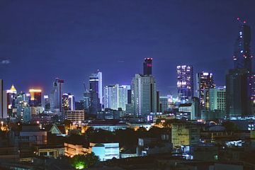 La ligne d'horizon de Bangkok la nuit