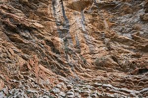Structuur bergwand Roza's kloof Kreta