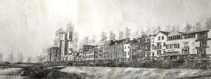 Boulevard de Flushing (dessin, crayon)