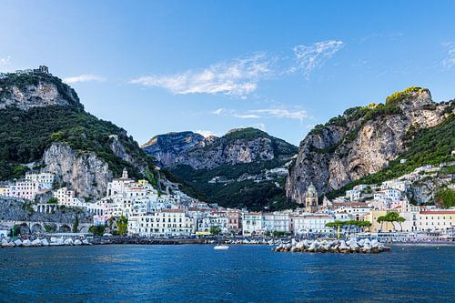 Uitzicht op Amalfi aan de Amalfikust in Italië