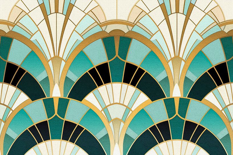 Art-Déco-Motiv von Whale & Sons