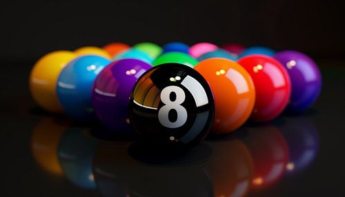 Biljartballen portret panorama