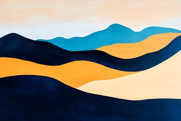 Paysage abstrait dans des tons doux sur Poster Art Shop