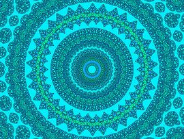 Aquarius (Retro Vintage and Flowerfigure in petrol) by Caroline Lichthart