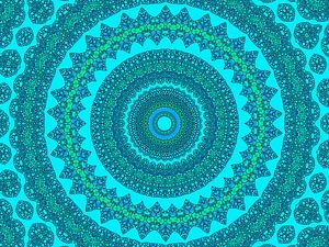 Aquarius (Retro Vintage und Blumenfigur in Petrol)