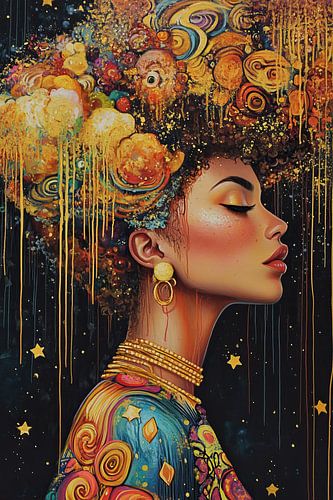 Vrouw met Kosmische Tooi
