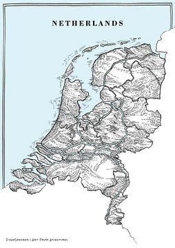 De kaart van Nederland van Diane Shearer