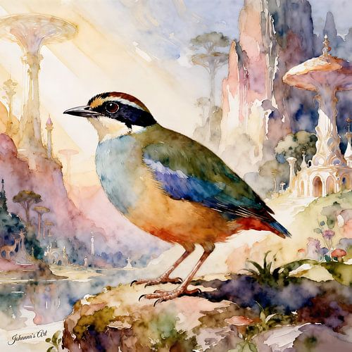 Prachtige vogels van de wereld - Gurney Pitta vogel1