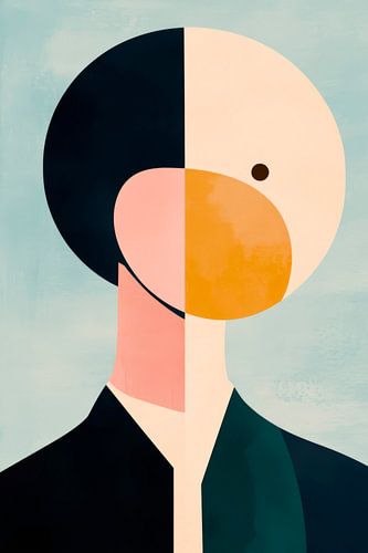 Gesicht und Vogel: Eine Fusion