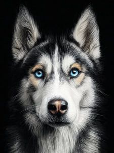 Husky Dog Portrait #dog