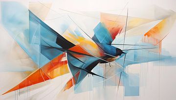 Abstracte subtiele vogel panorama van The Xclusive Art