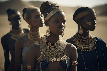 Portret van Afrikaanse vrouwen van Carla Van Iersel