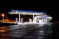 Evening photography petrol station