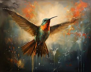 Flüchtige Schönheit | Hummingbird Kunstwerk von Blikvanger Schilderijen