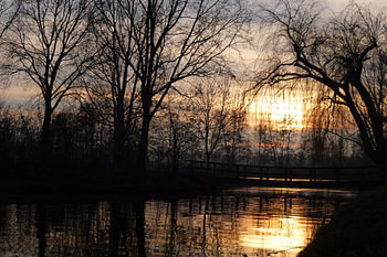  Balk Friesland Sonnenuntergang