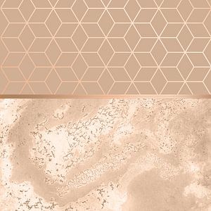 MARBLE HAZELNUT ROSEGOLD & HEXAGONAL no1