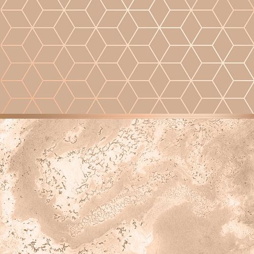 MARBLE HAZELNUT ROSEGOLD & HEXAGONAL nr. 1
