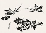 Japanse kunst. Vintage ukiyo-e woodblock print door Tagauchi Tomoki no.  8 van Dina Dankers thumbnail