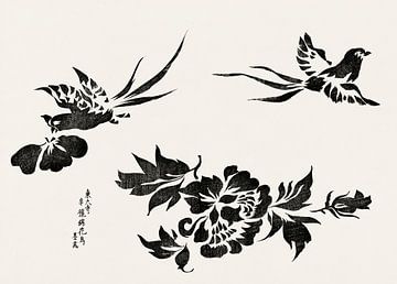 Japanische Kunst. Vintage Ukiyo-e Holzschnitt von Tagauchi Tomoki Nr.  8 von Dina Dankers