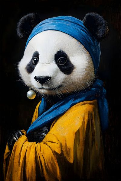 Panda with the pearl by But First Framing