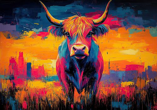 Schotse Hooglander Hoogland Koe