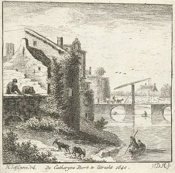 Anthonij van der Haer, View of the Catharijnepoort in Utrecht, ca. 1745 - 1785 by Atelier Liesjes