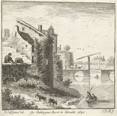 Anthonij van der Haer, Gezicht op de Catharijnepoort te Utrecht, ca. 1745 - 1785
