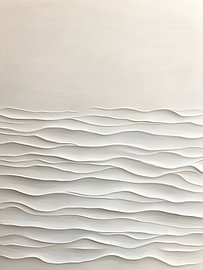 Sanfte Wellen – modernes abstraktes Relief von Bianca ter Riet