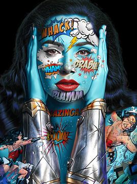 Wonder Woman Gal Gadot Pop Art van Rene Ladenius Digital Art