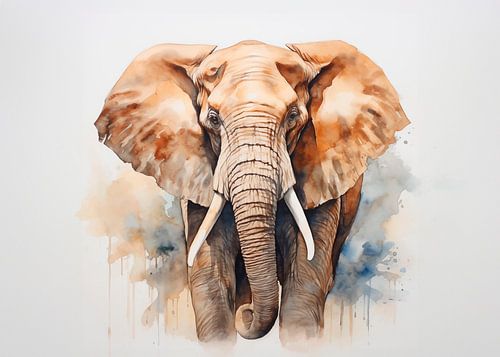 Olifant watercolor