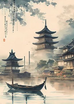 tradional Japanese villages by jauhari picture graphic