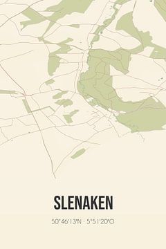 Vintage landkaart van Slenaken (Limburg) van Rezona