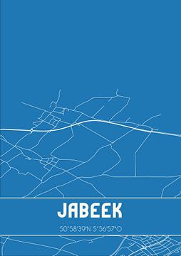 Blaupause | Karte | Jabeek (Limburg) von Rezona