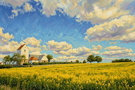 Idyllic countryside in the summer sun by Dirk van der Ven