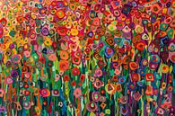 Abstract bloemenveld met felle kleuren van Art & Soul Creations thumbnail