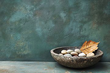 Rustic bowl with stones by Imperial Art House