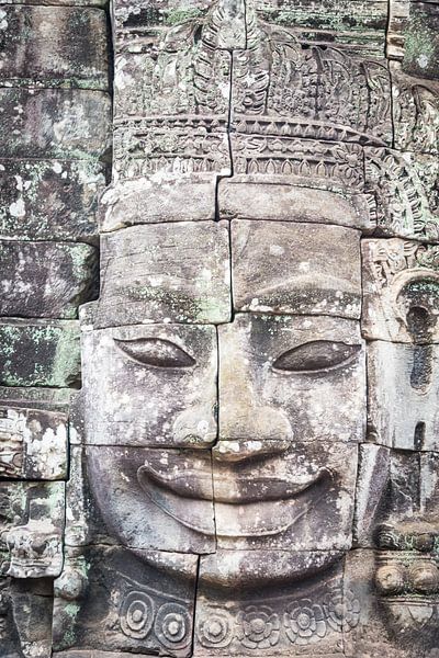 Bouddha en pierre, Cambodge par Rietje Bulthuis