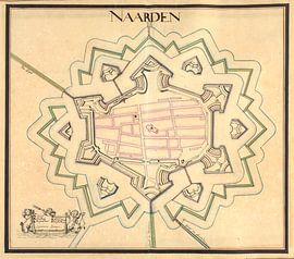 Old map of the Naarden fortress from around 1715.