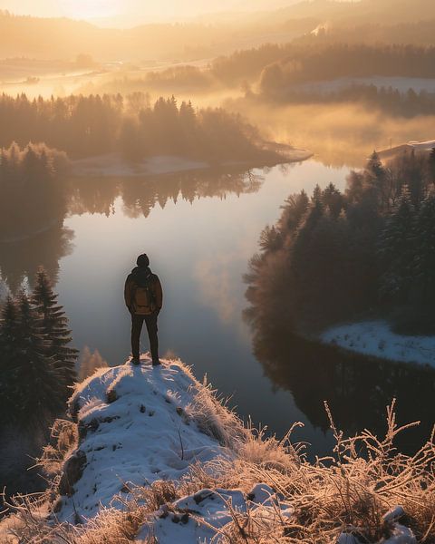 Blick über die Winterlandschaft von fernlichtsicht