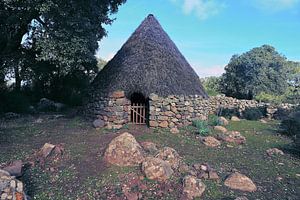 Nuraghe huis in Giara di Gesturi Sardegna
