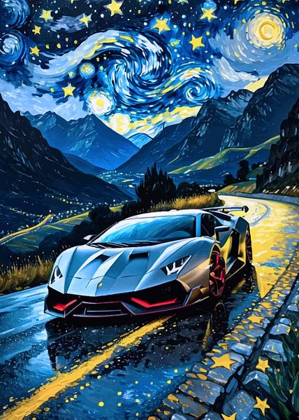 La nuit étoilée de la Lamborghini Sesto Elemento par MIROKKU